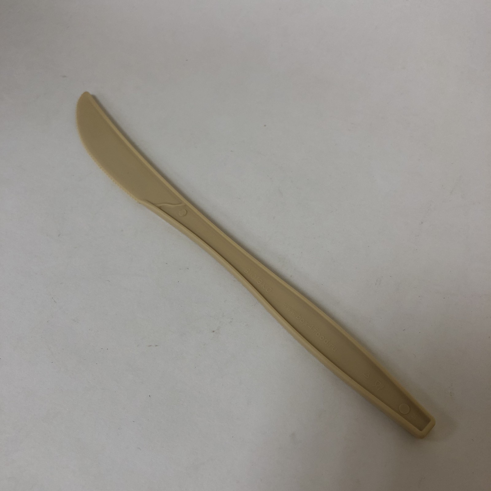 Нож столовый БИО ЭКО люкс L, бежевый,  178 мм, 50 штук/упак.