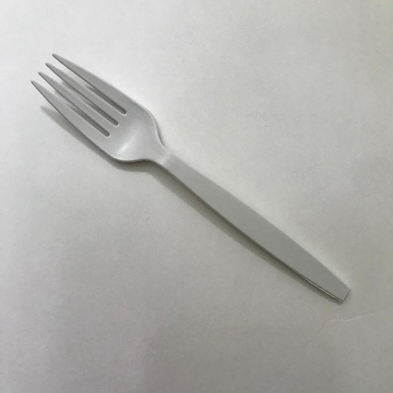 Вилка, крахмал, 150 мм, белая, 50 штук/упак.