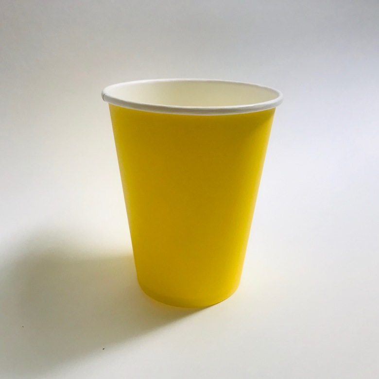 Стакан бумажный 350/400 мл «Жёлтый», 50 штук/упак.