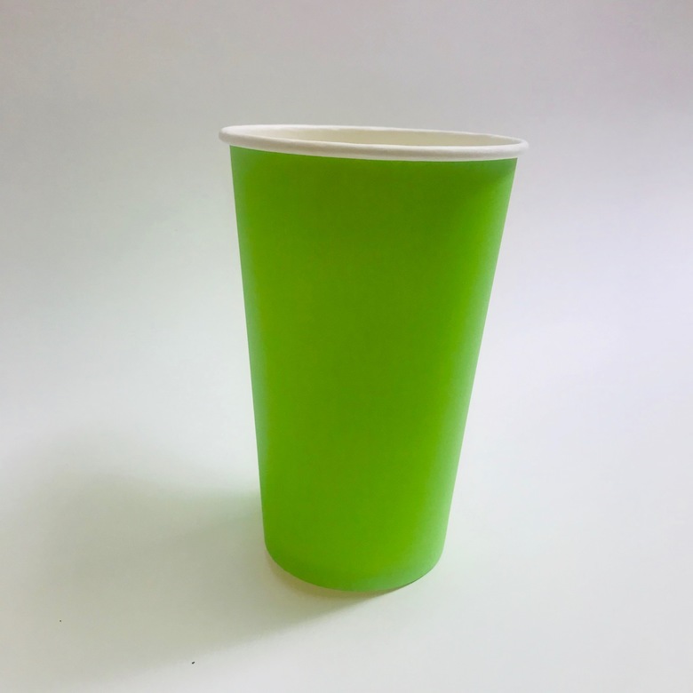 Стакан бумажный 400/530 мл «Зелёный», 50 штук/упак.