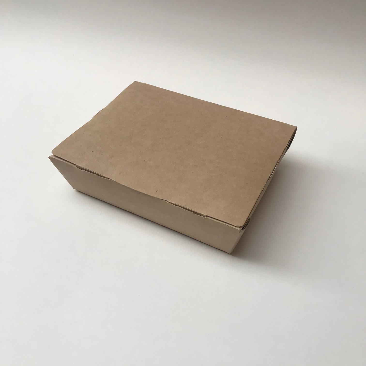 Ланч-Бокс 600 мл, 150х115х50мм, крафт, 25 штук/упак.