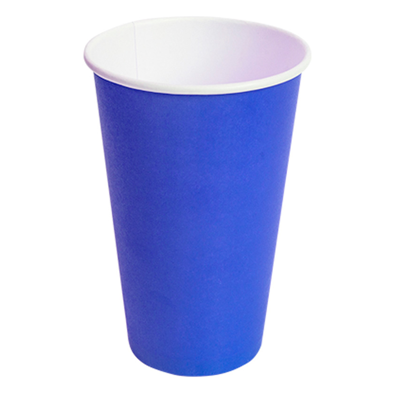 Стакан бумажный 450/500 мл «Синий», 50 штук/упак., Россия