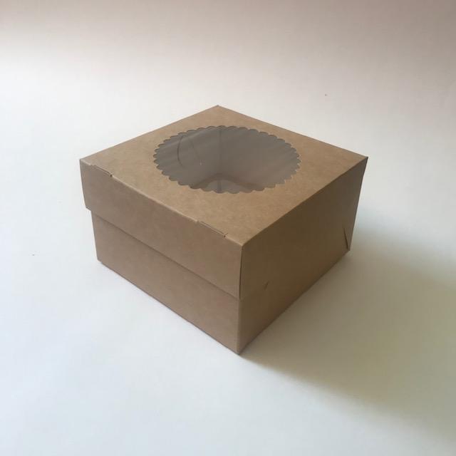 Упаковка на 4 маффина (ECO MUF 4), крафт, 25 штук/упак.