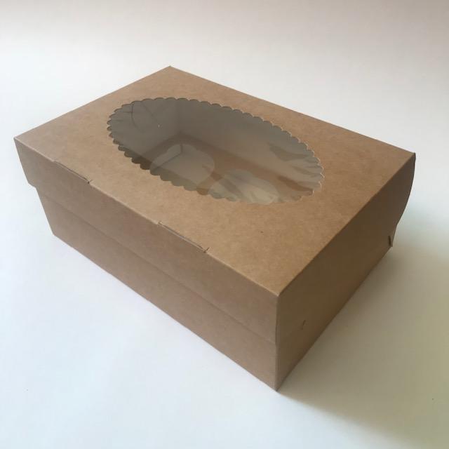 Упаковка на 6 маффинов (ECO MUF 6), крафт, 25 штук/упак.