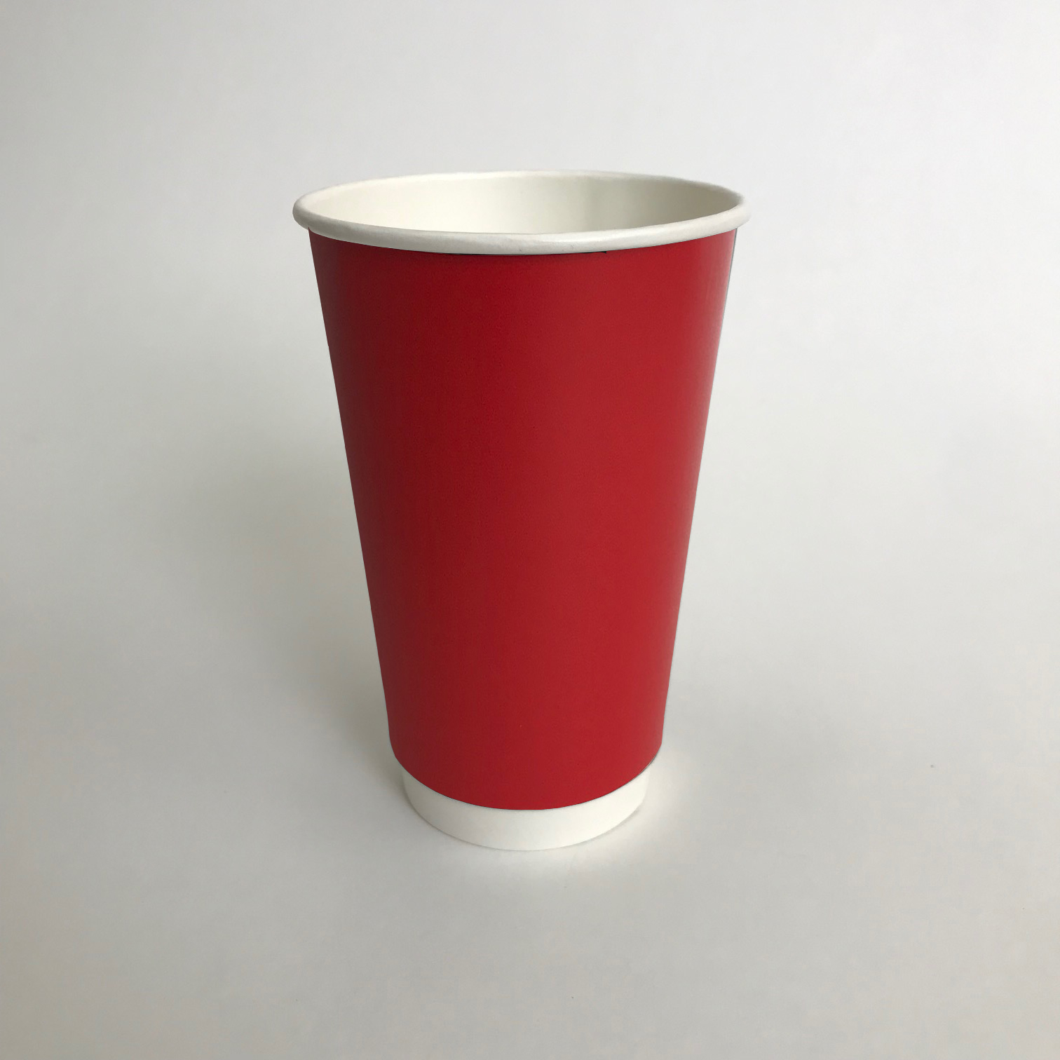 Стакан бумажный 450/500 мл «Красный глянец», двухслойный, 25 штук/упак.