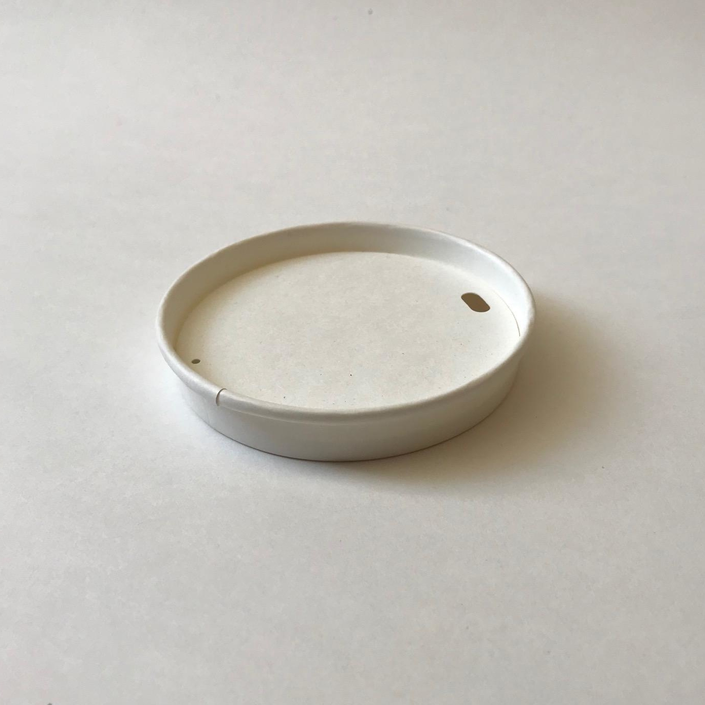 Крышка картонная 80мм к БУМАЖНОМУ СТАКАНУ, белая, 50 штук/упак (Паперскоп)