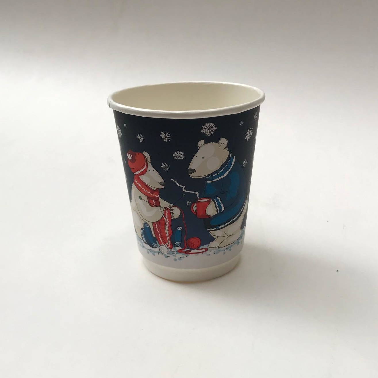 Стакан бумажный 250/285 мл «Мишки», двухслойный, 20 штук/упак.