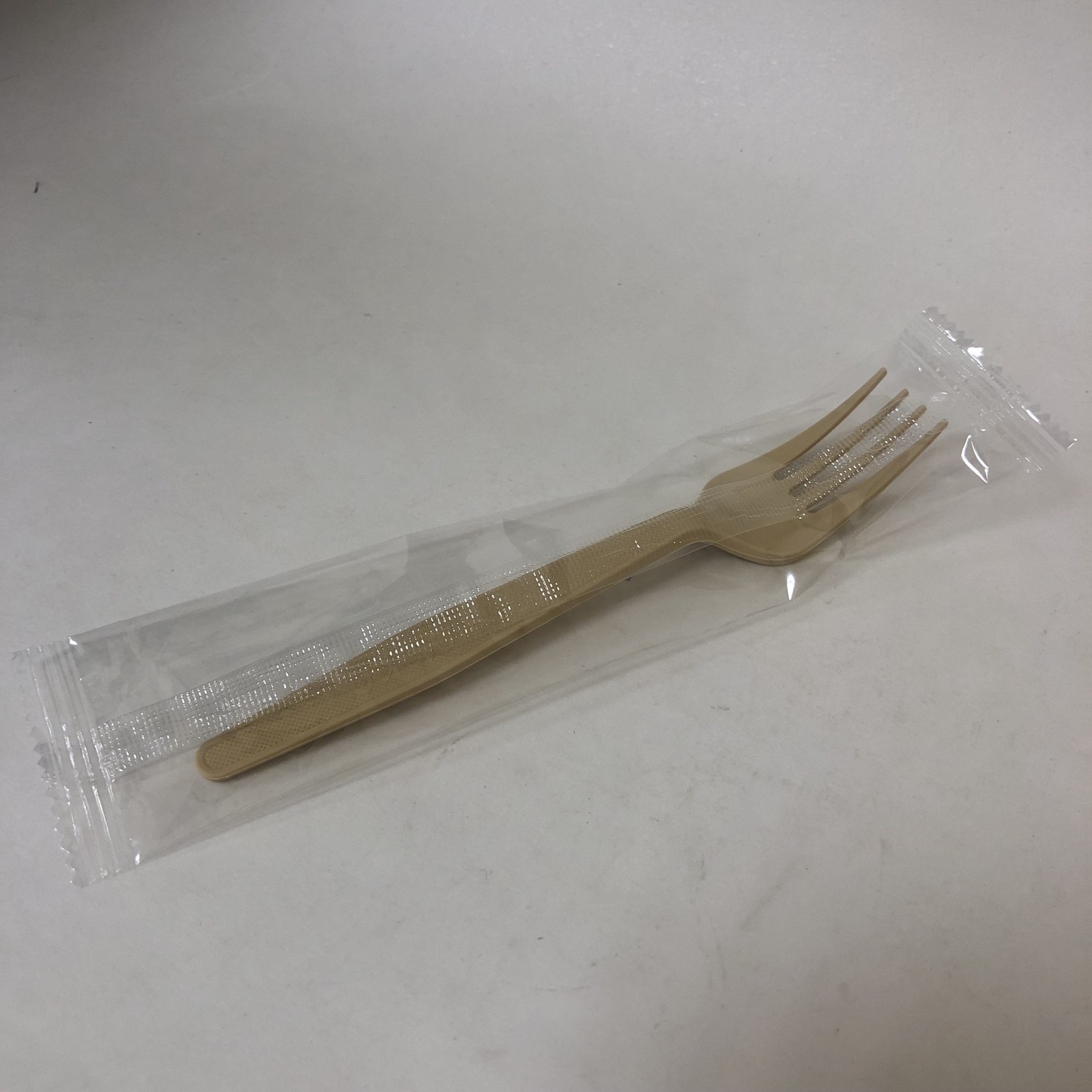 Вилка столовая БИО ЭКО премиум М,  162 мм, бежевый, в индивидуальной упаковке, 500 штук/упак.