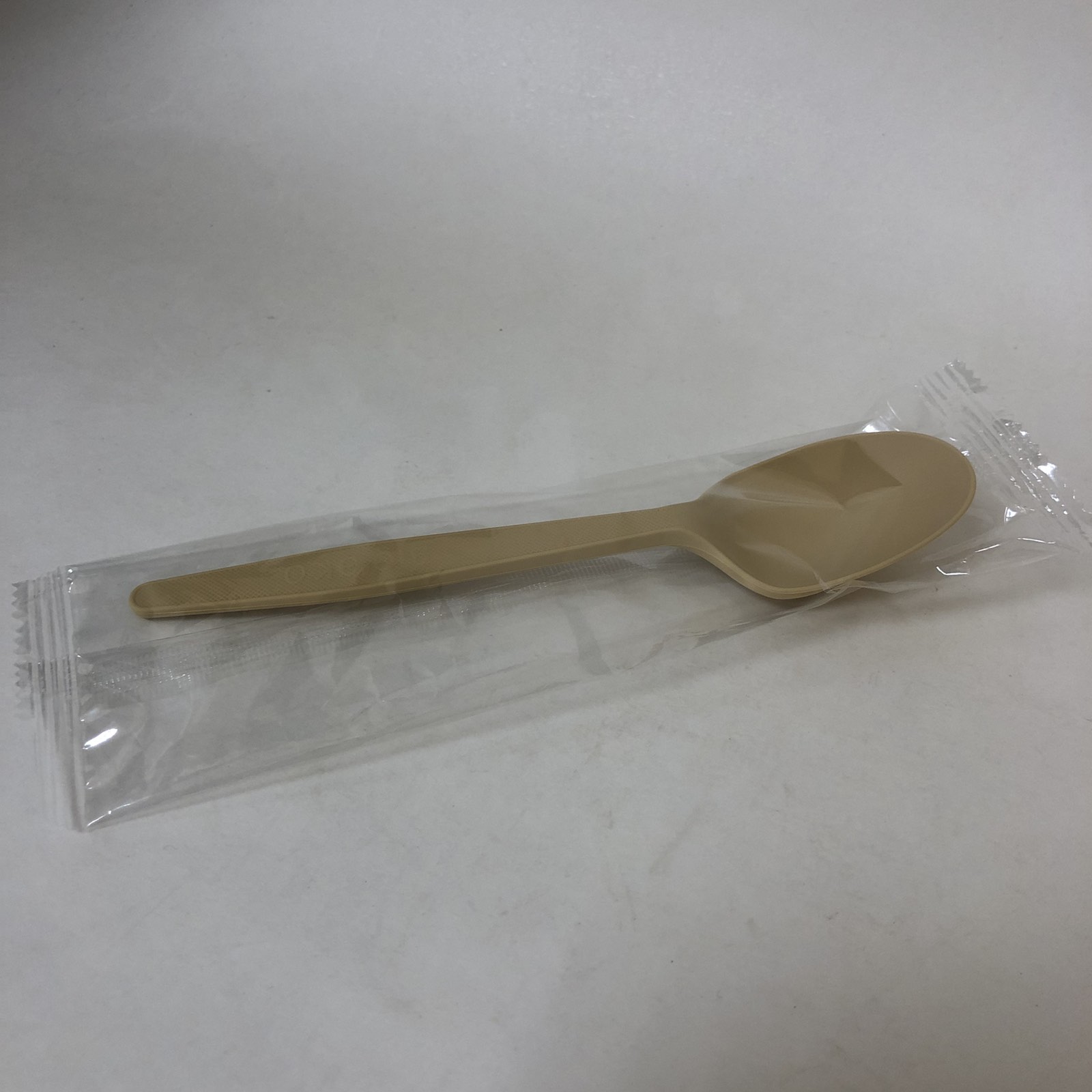 Ложка столовая БИО ЭКО премиум М,  165 мм, бежевая, в индивидуальной упаковке, 500 штук/упак.