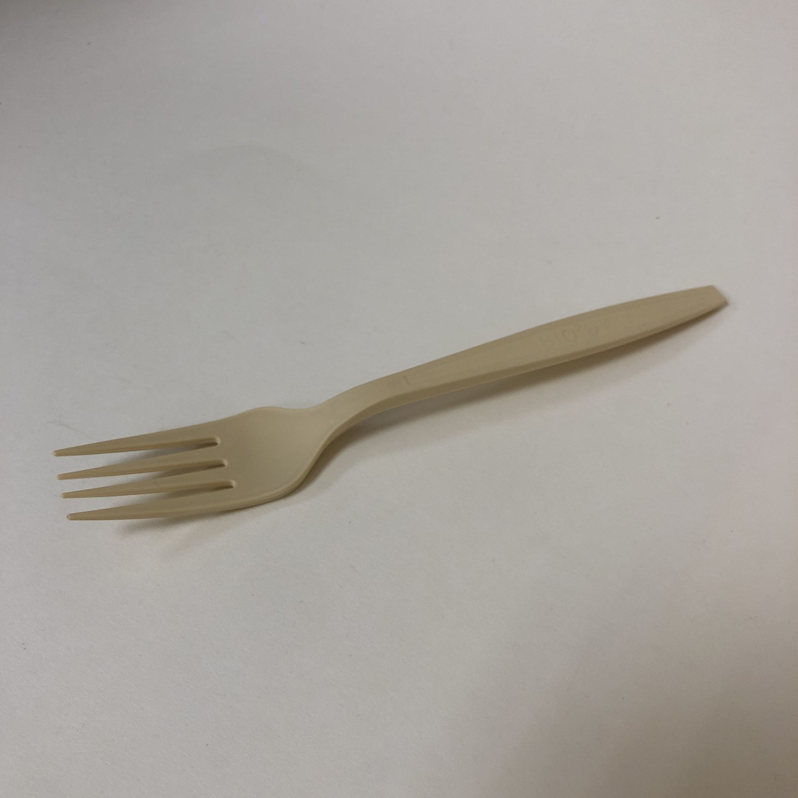 Вилка столовая БИО ЭКО стандарт S, 150 мм, бежевая, 50 штук/упак.