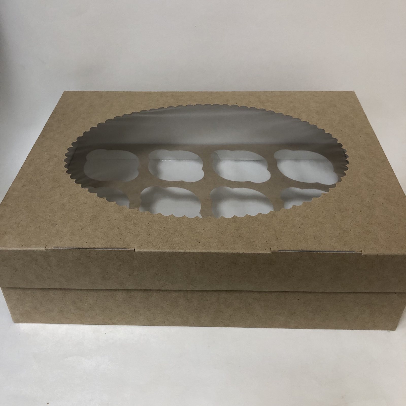 Упаковка на 12 маффинов , крафт, 25 штук/упак.