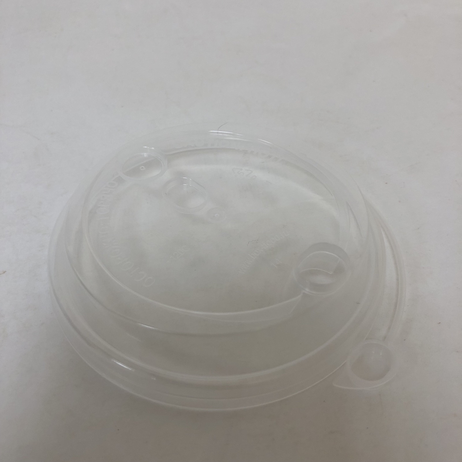 Крышка  ФЛИП ТОП 90 мм, прозрачная, КАШТАН, 50 штук/упак.