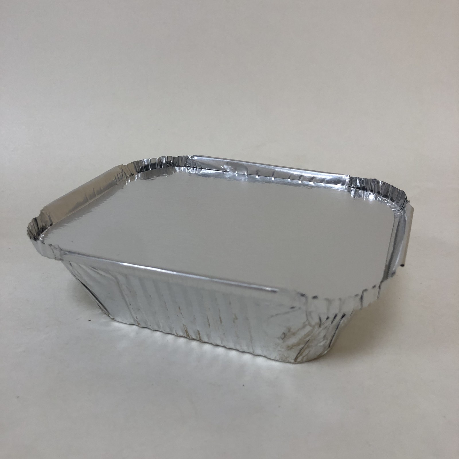 Контейнер алюминиевый прямоугольный 1900 мл (100 штук/упак)  в комплекте с крышкой (100 штук/упак)