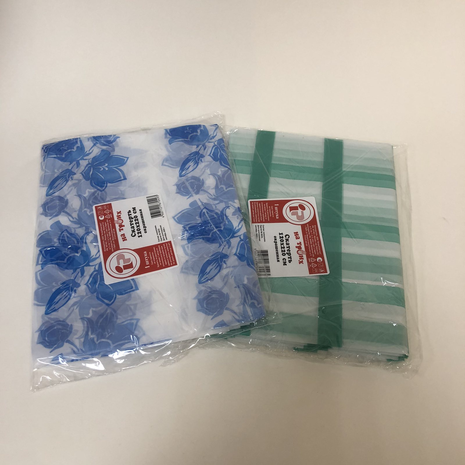 Скатерть без рисунка (желтая/красная/оранжевая/зеленая),  120х220 см, 1 штук/упак.