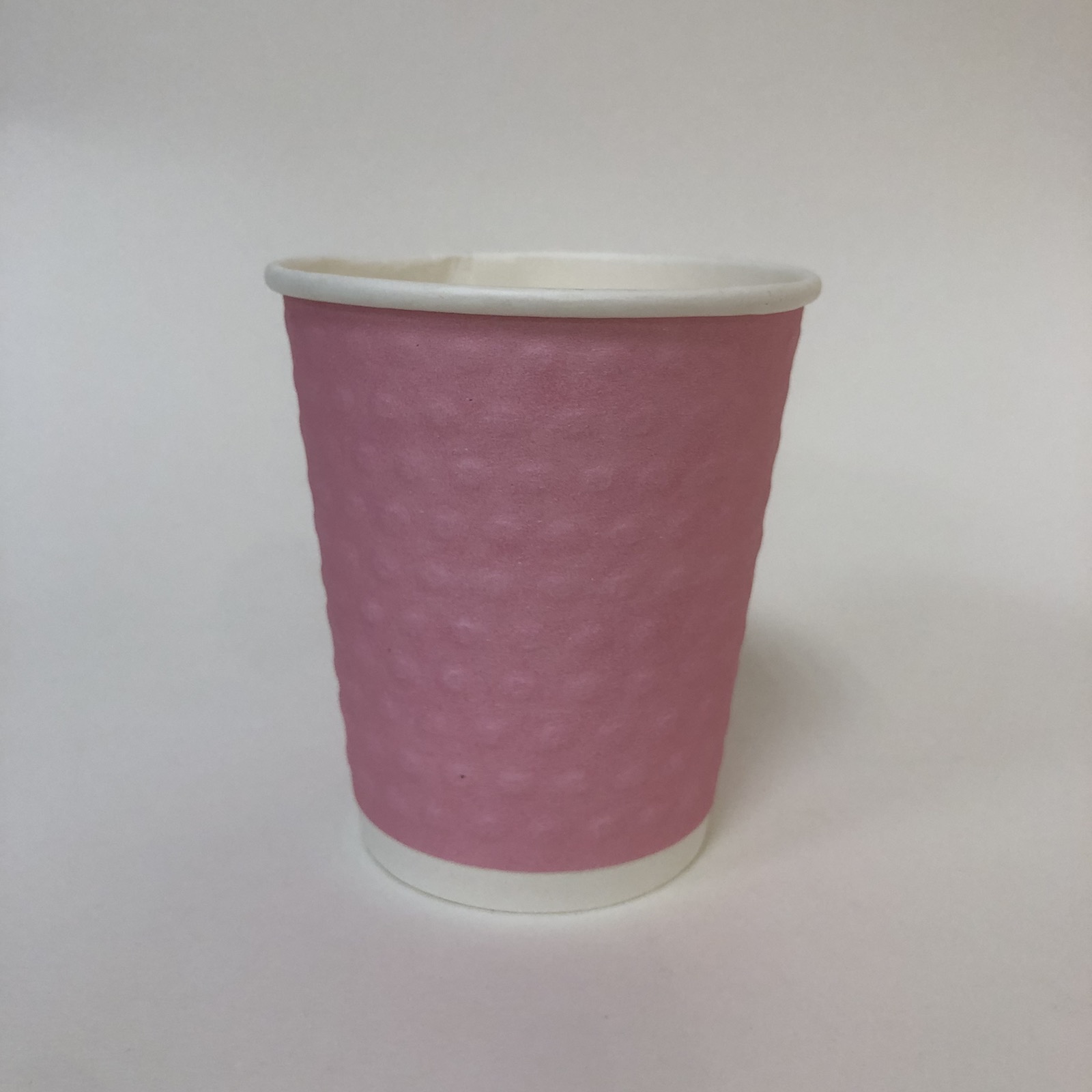 Стакан бумажный 250/270 мл розовый с конгревом «Bubbles», двухслойный, 40 штук/упак.