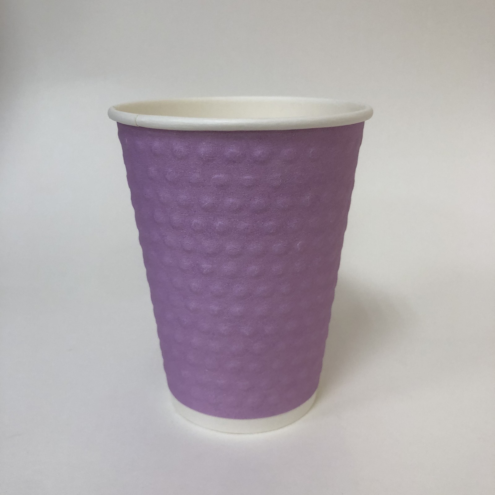 Стакан бумажный 300/430 мл лаванда с конгревом «Bubbles», двухслойный, 35 штук/упак.