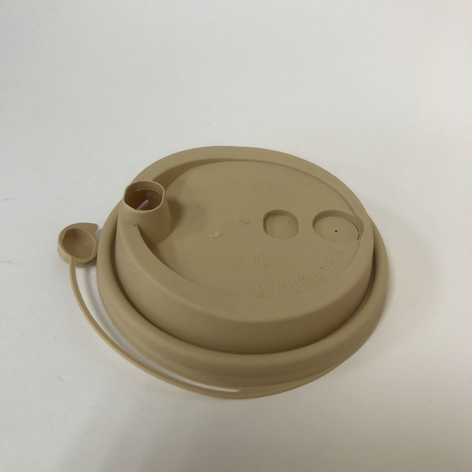 Крышка  ФЛИП ТОП 80 мм, Крафт, ВЗЛП, 50 штук/упак.