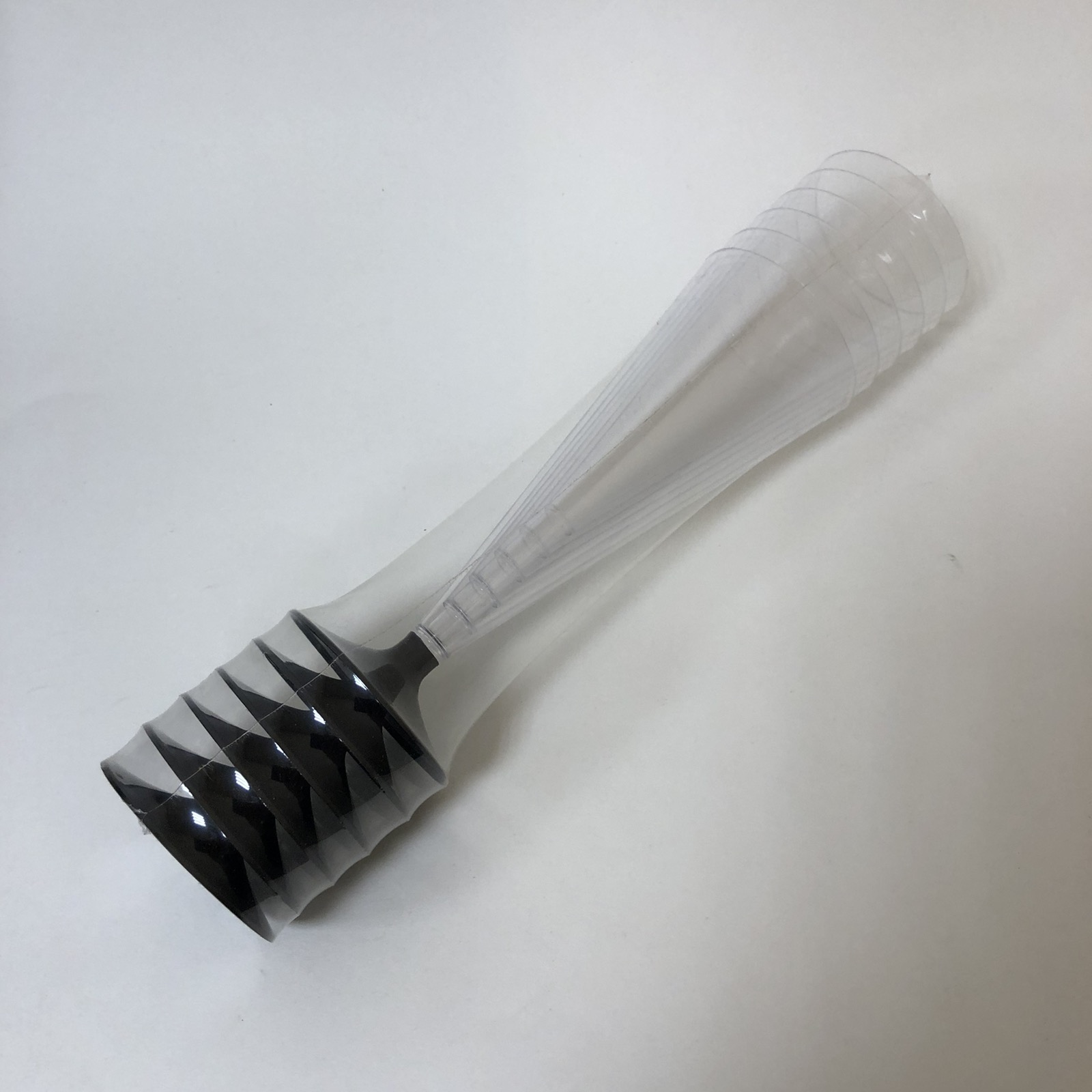 Фужер для шампанского "Режюф" 150 мл, ПС, (прозрачный, черная ножка), 6 штук/упак.