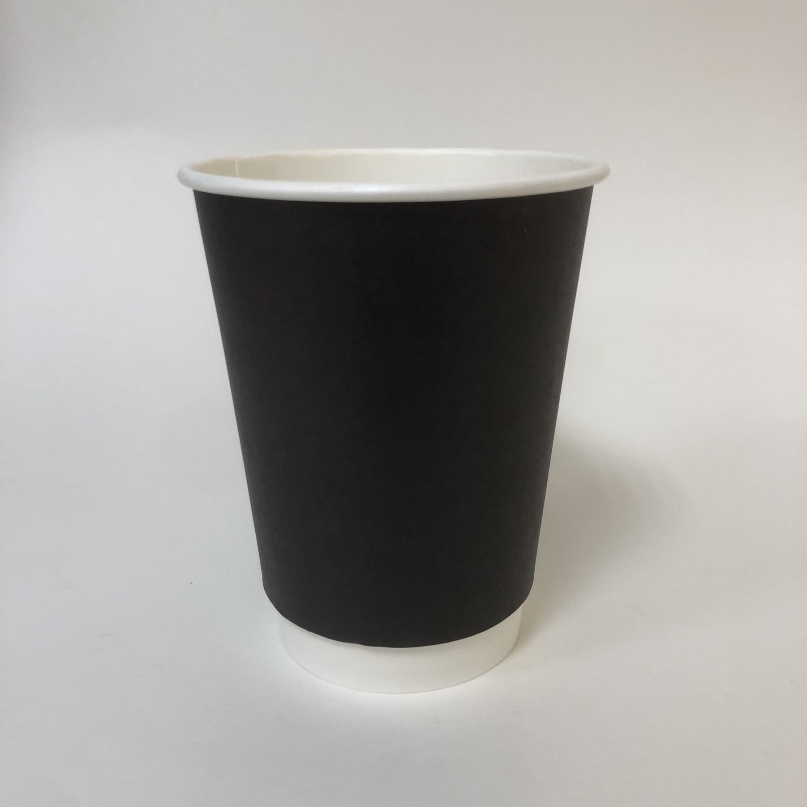 Стакан бумажный 350/400 мл «Черный», двухслойный, 15 штук/упак.