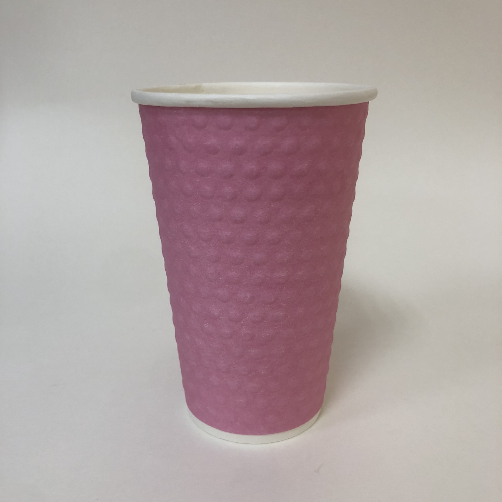 Стакан бумажный 400 мл Розовый с конгревом «Bubbles», двухслойный, 35 штук/упак.