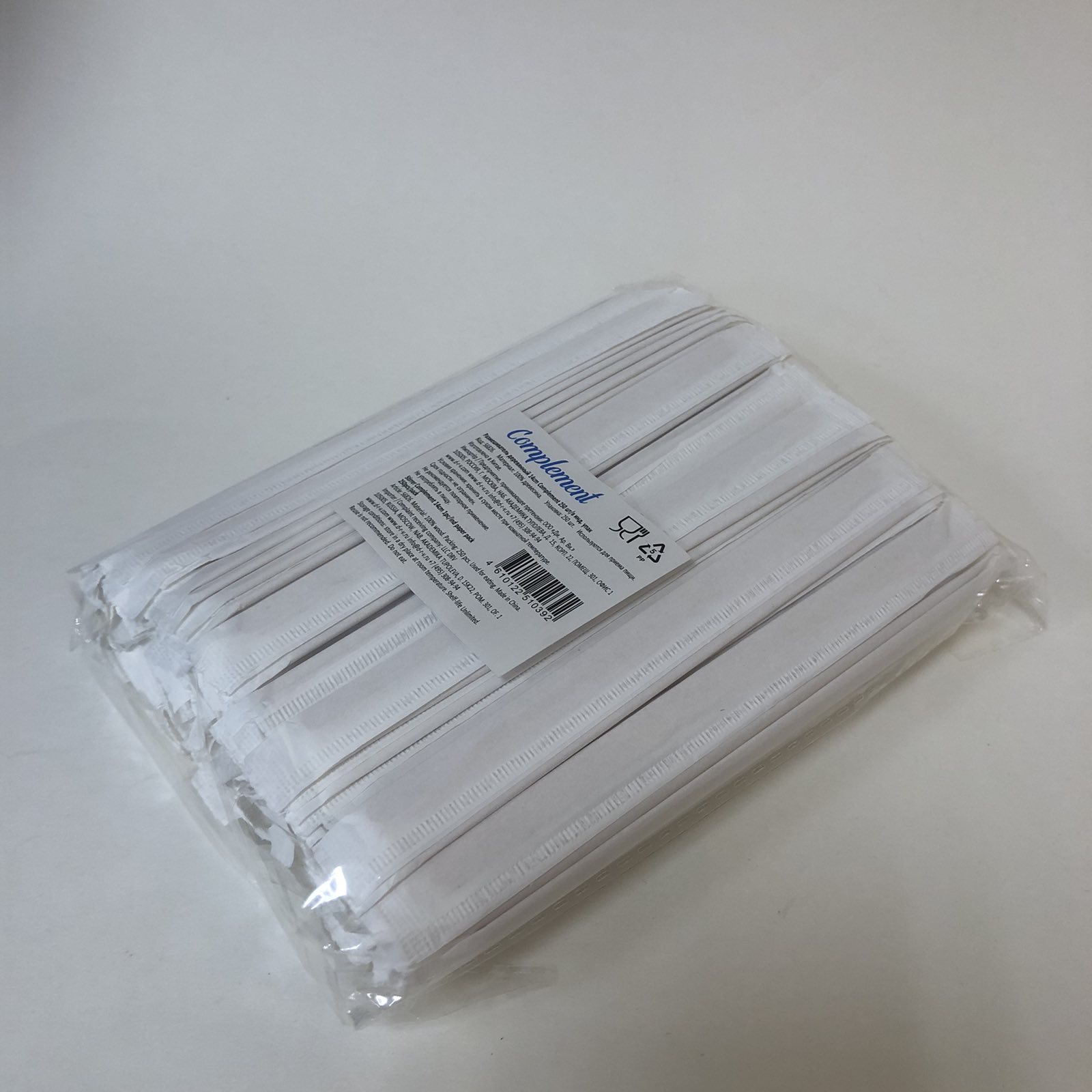 Размешиватель деревянный 150 мм в индивидуальной бумажной упаковке, 1000 штук/упак.