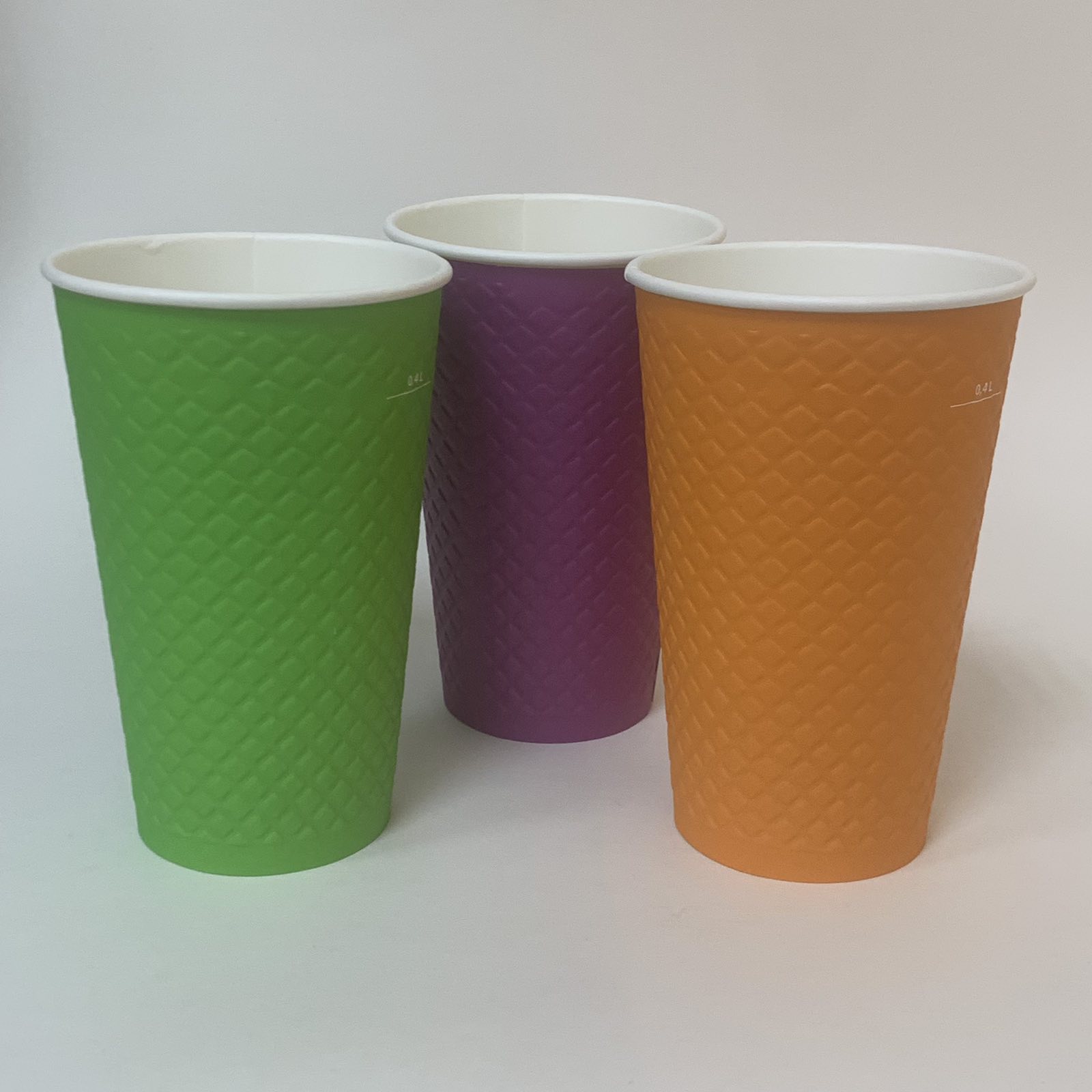 Стакан бумажный 400/530 мл «Waffle Ассорти», двухслойный, 25 штук/упак.