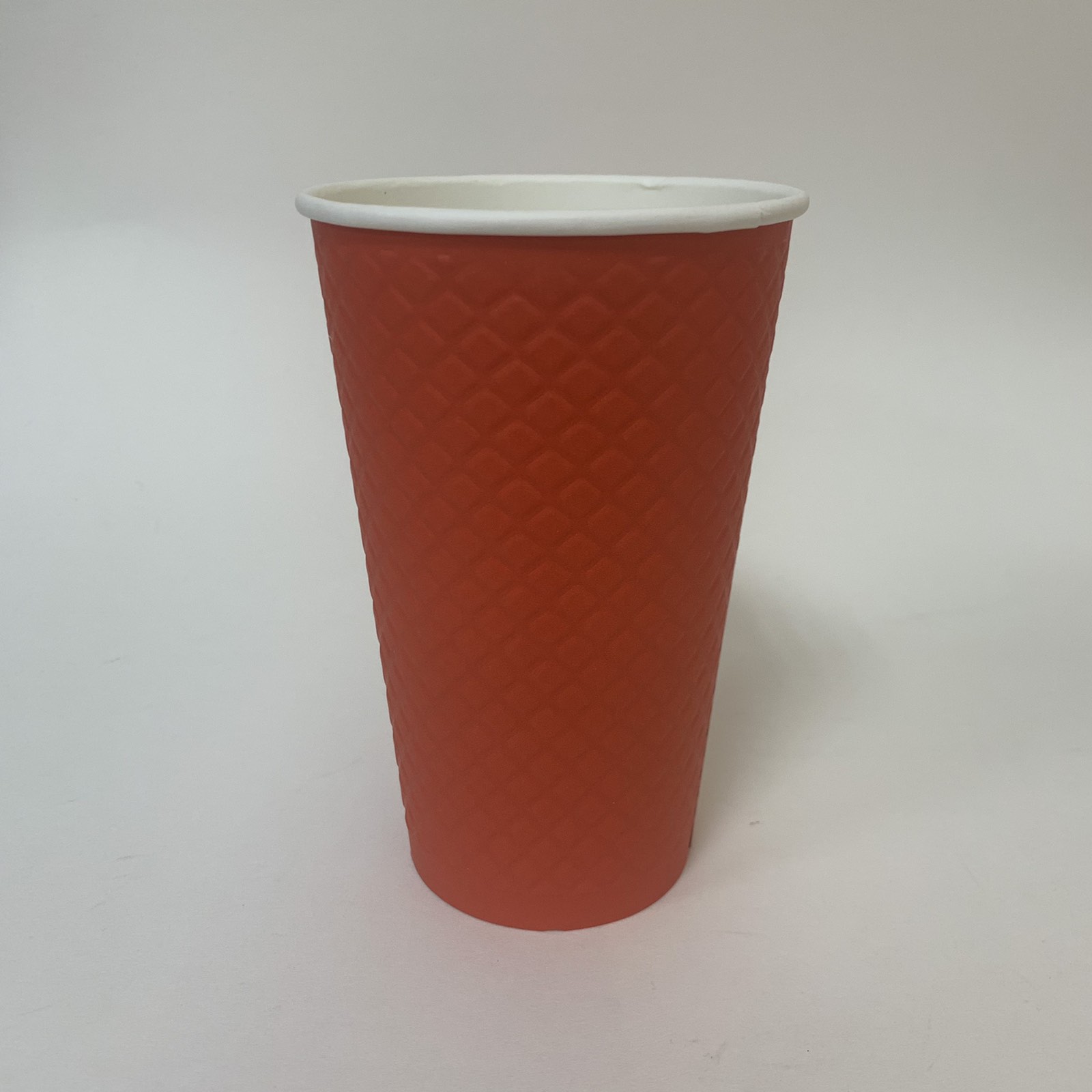 Стакан бумажный 400/530 мл «Waffle Red», двухслойный, 25 штук/упак.