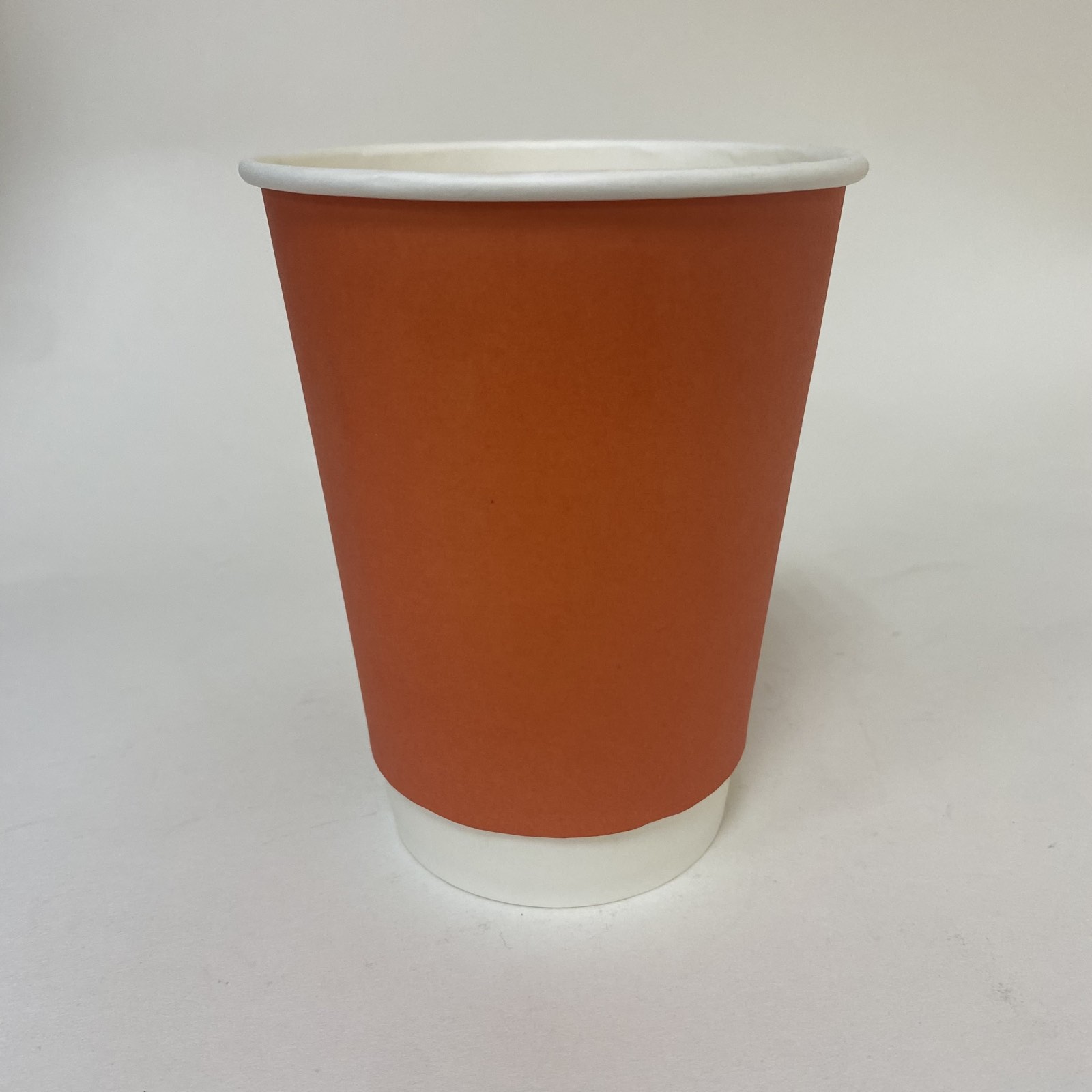 Стакан бумажный 350/400 мл «Оранжевый», двухслойный, 15 штук/упак.