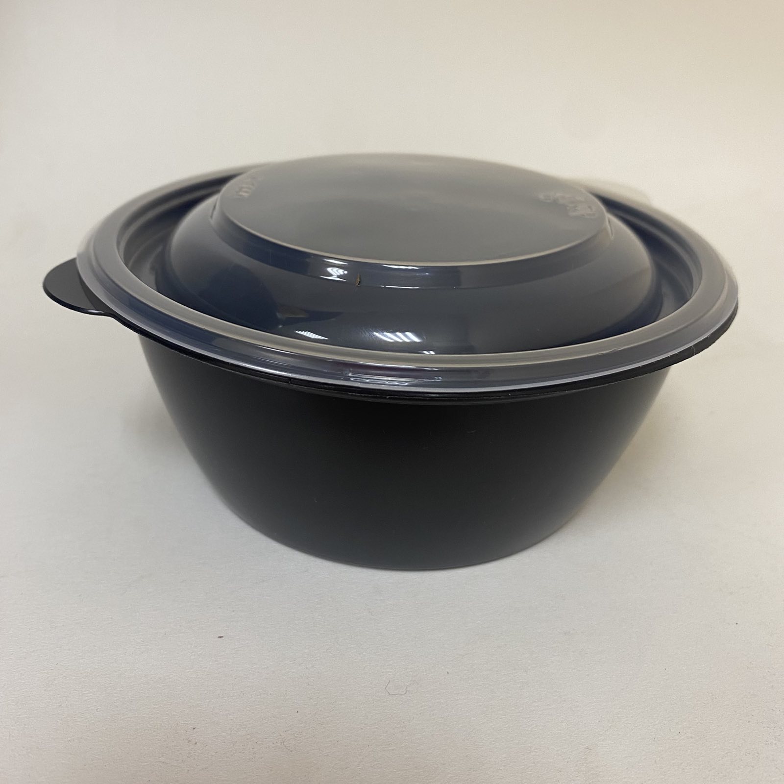 Контейнер круглый  ПП 500 мл с крышкой, прозрачный/черный, 480 штук/упак.