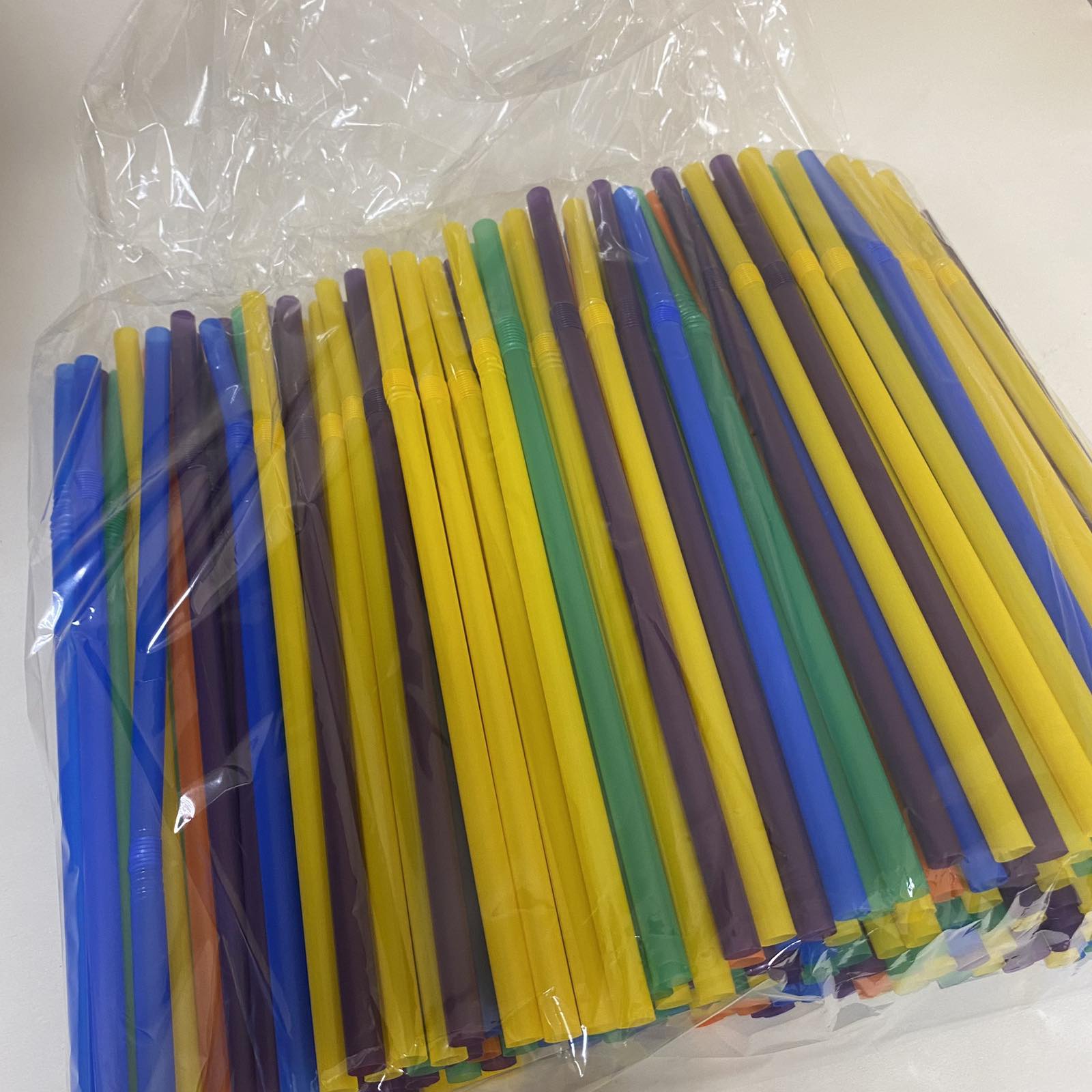 Трубочки для коктейля гофрир. d=8мм l=240мм цветная 250шт/упак