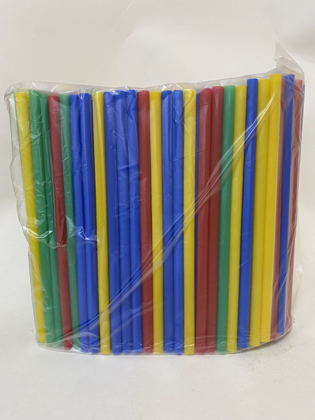 Трубочки для коктейля прямые d=8мм l=210мм , цветная 250шт/упак