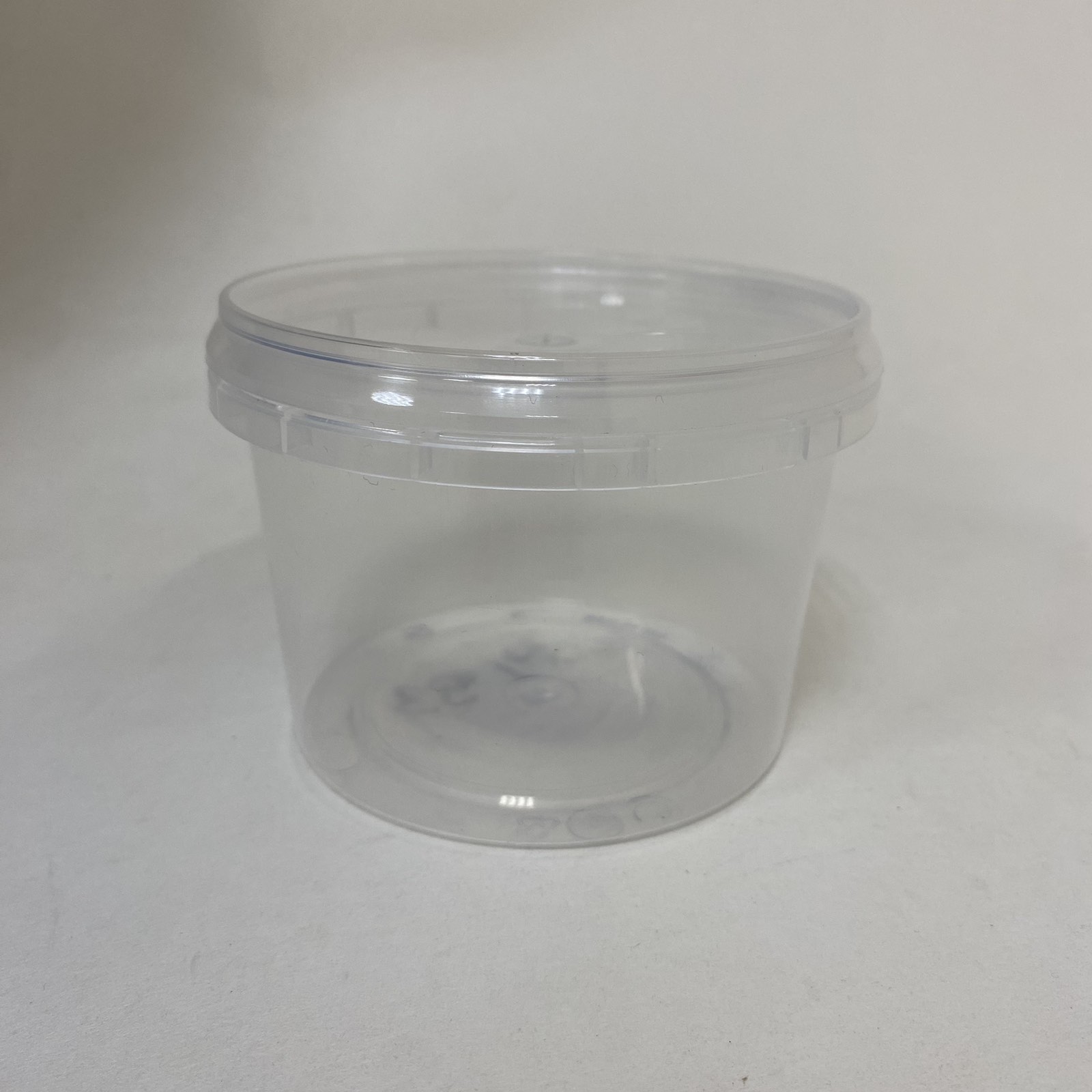 Банка (контейнер) ПП 600 мл мл с крышкой d112, прозрачный, 40штук/упак.