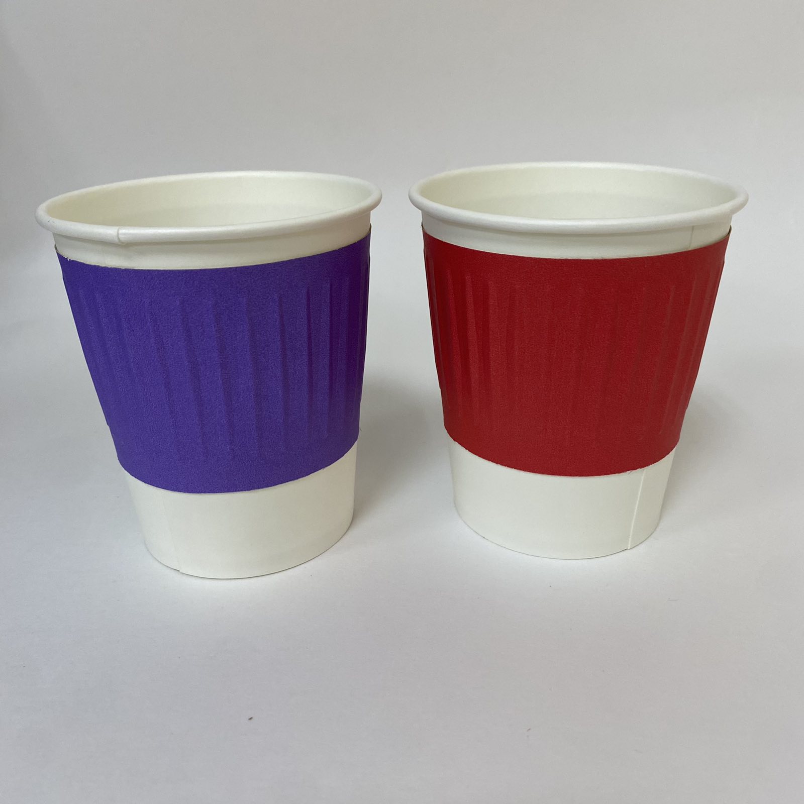 Стакан бумажный 250/270 мл  с рифленой полосой «Тетра Микс», двухслойный, 25 штук/упак.