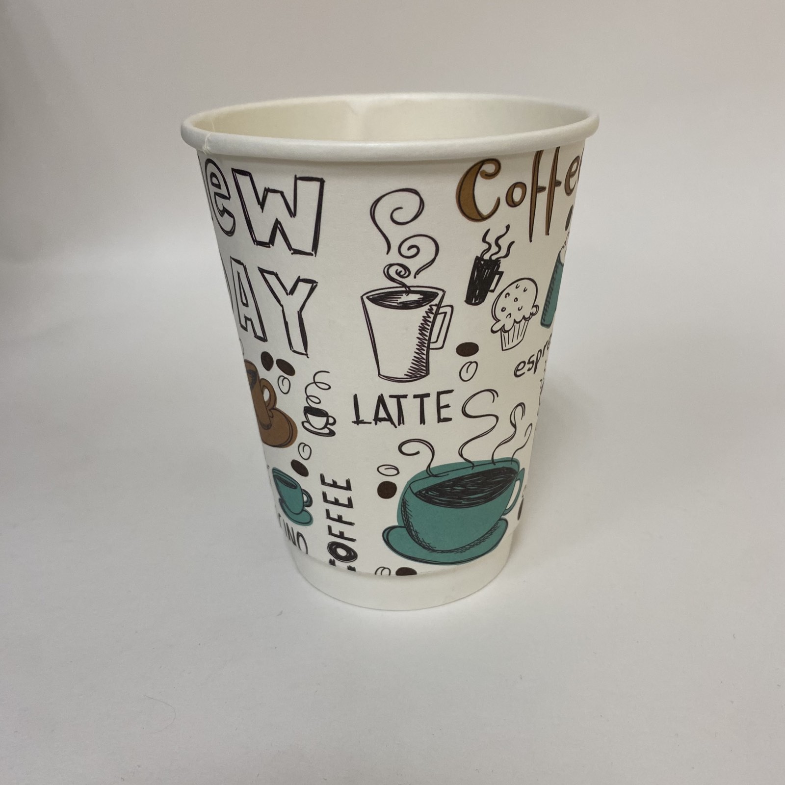 Стакан бумажный 350/400 мл «New Day», двухслойный, 15 штук/упак.