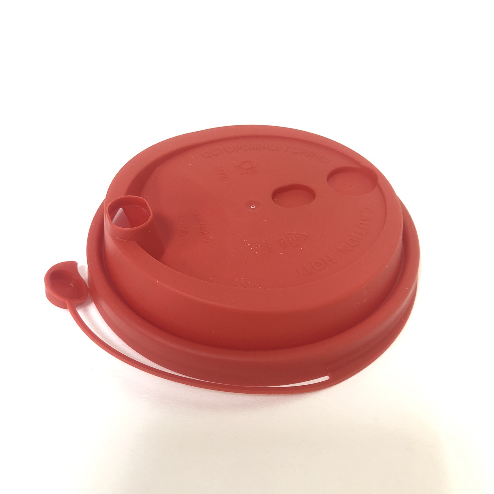 Крышка  ФЛИП ТОП 80 мм, Красная, ВЗЛП, 50 штук/упак.