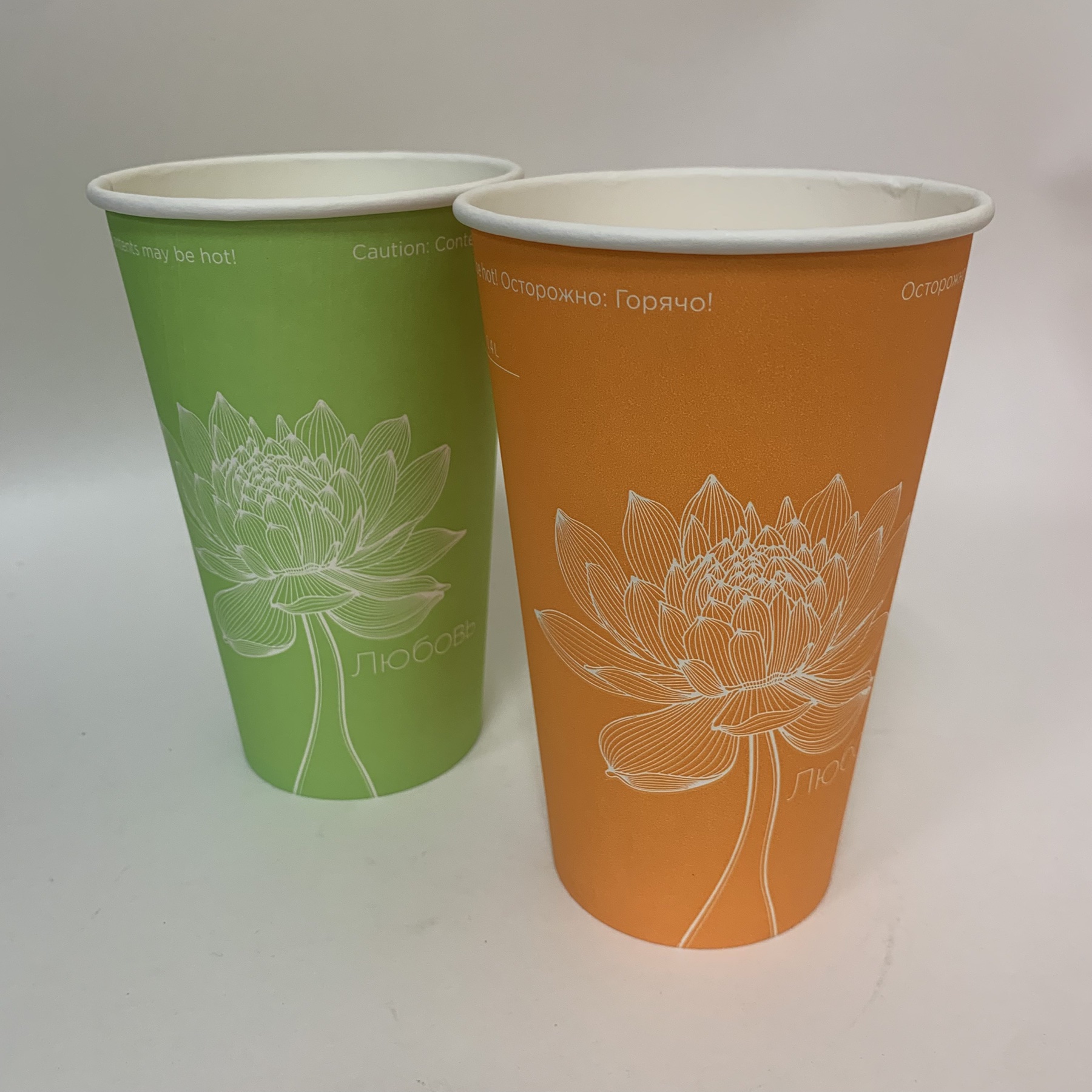 Стакан бумажный 450/530 мл «Лотос», 50 штук/упак, (Россия)