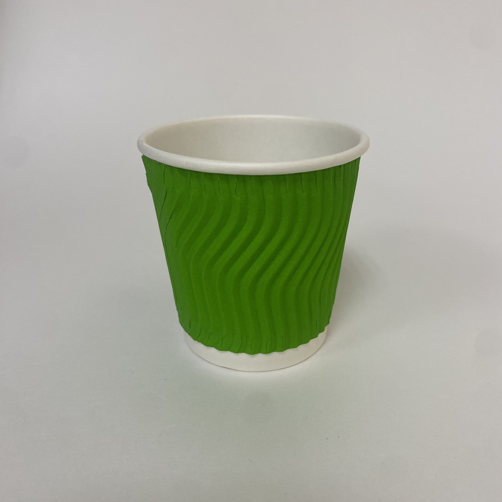 Стакан бумажный гофрированный 100 мл, зеленый, 25 штук/упак.