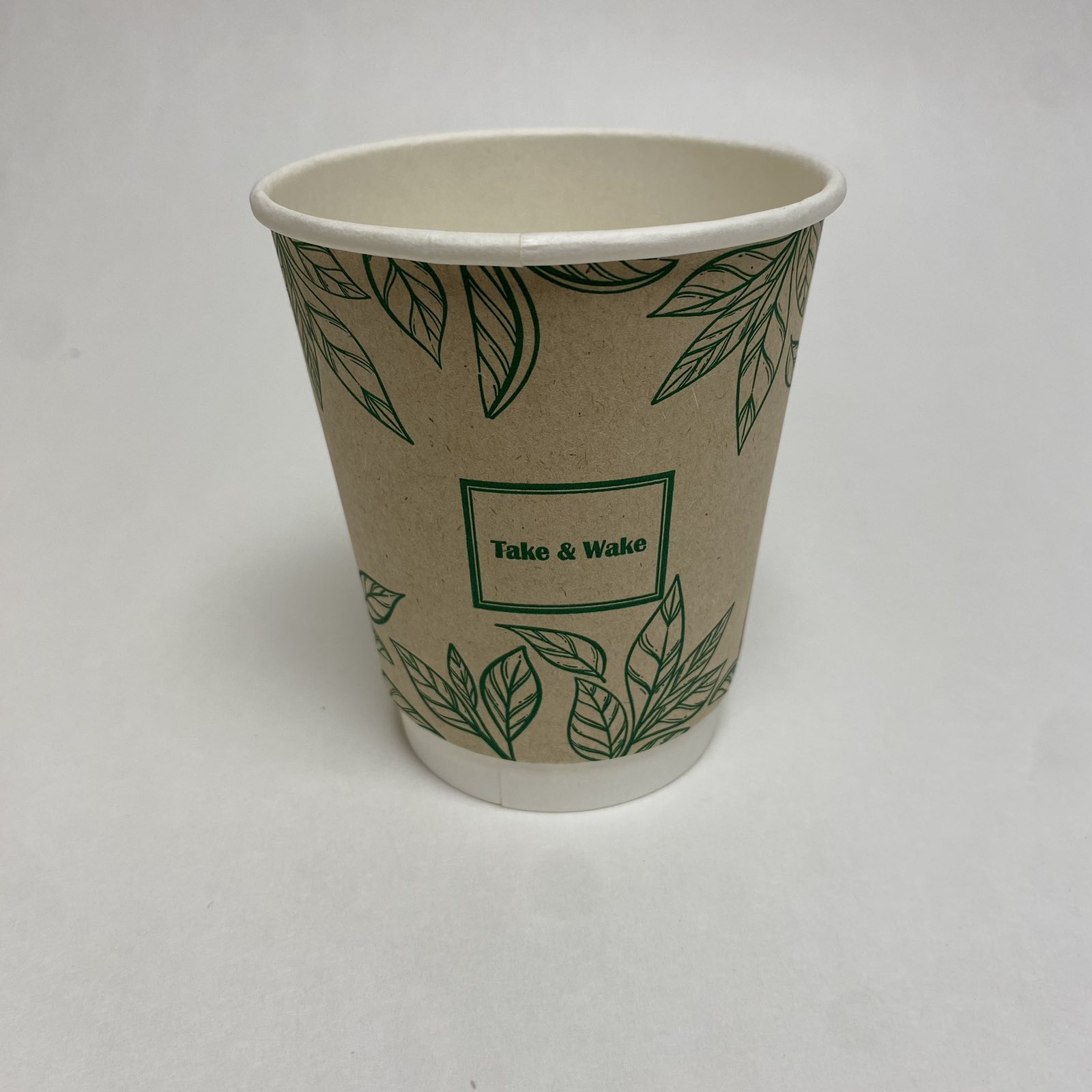 Стакан бумажный 250/270 мл «Take and Wake», двухслойный, 25 штук/упак.