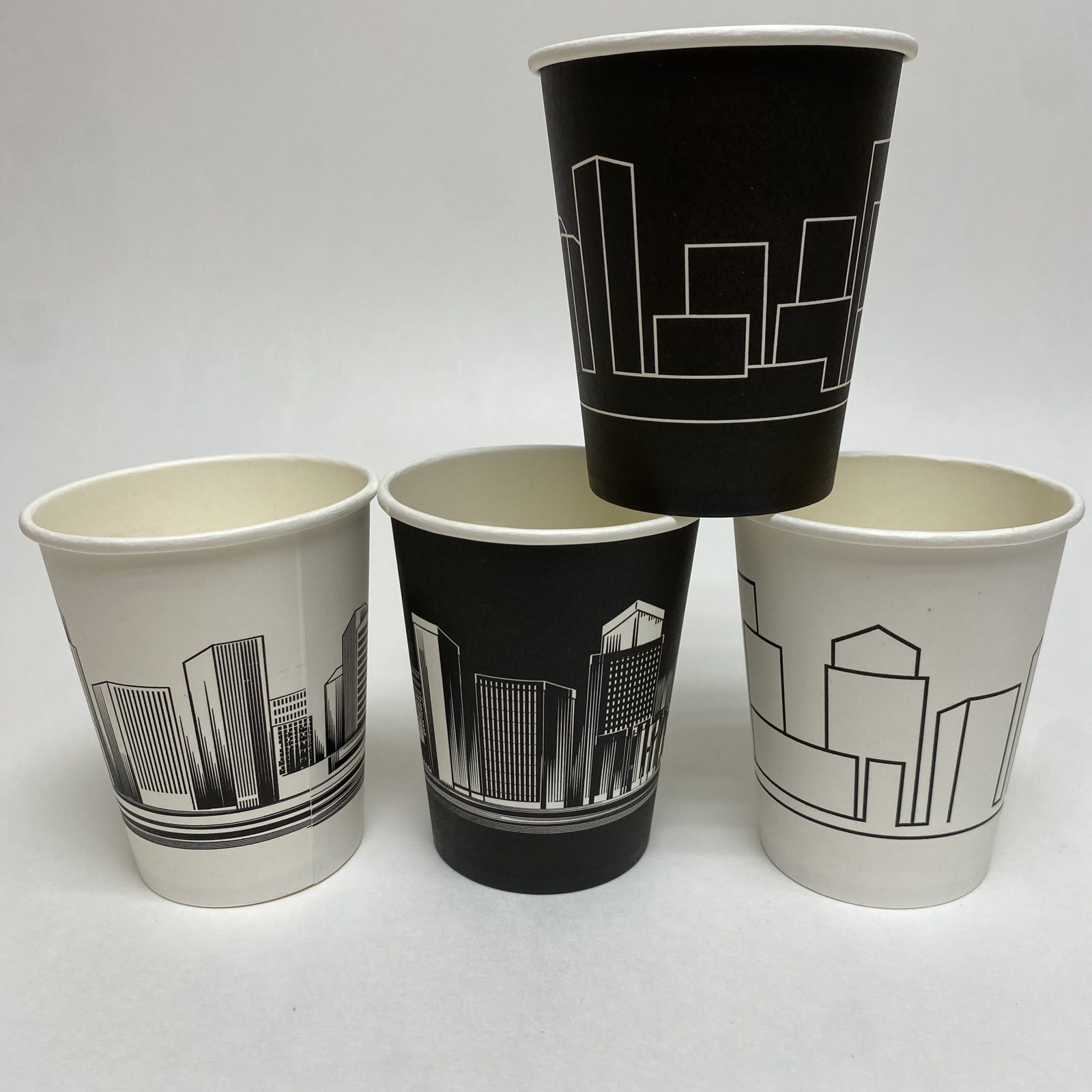 Стакан бумажный "Небоскребы" 250/270 мл, 50 штук/упак