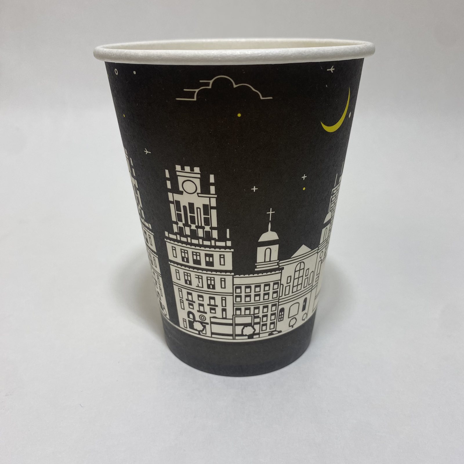 Стакан бумажный 350/430 мл «Ночной Минск», 40 штук/упак (ГеккоКапс)
