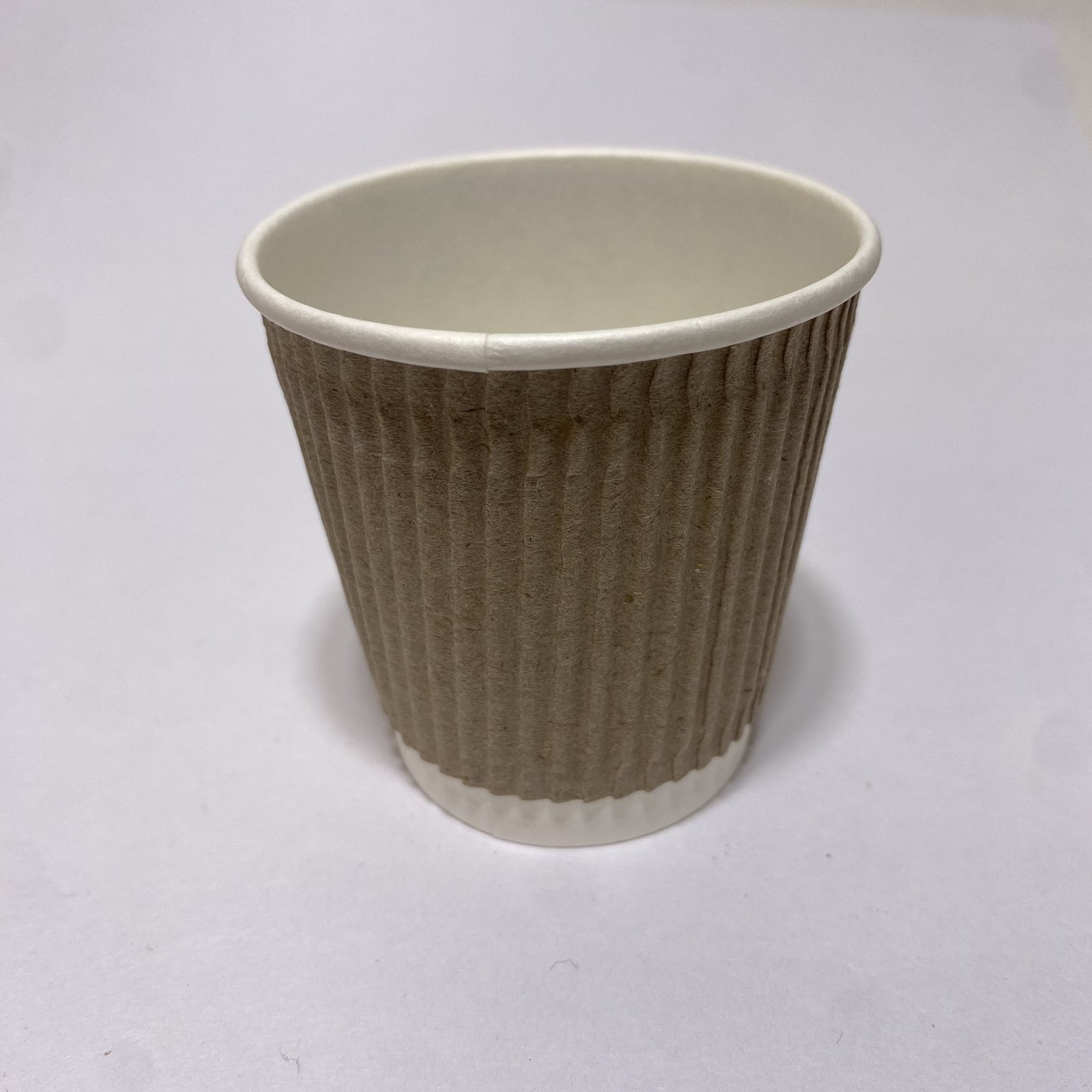 Стакан бумажный гофрированный 110 мл крафт, 15 штук/упак.