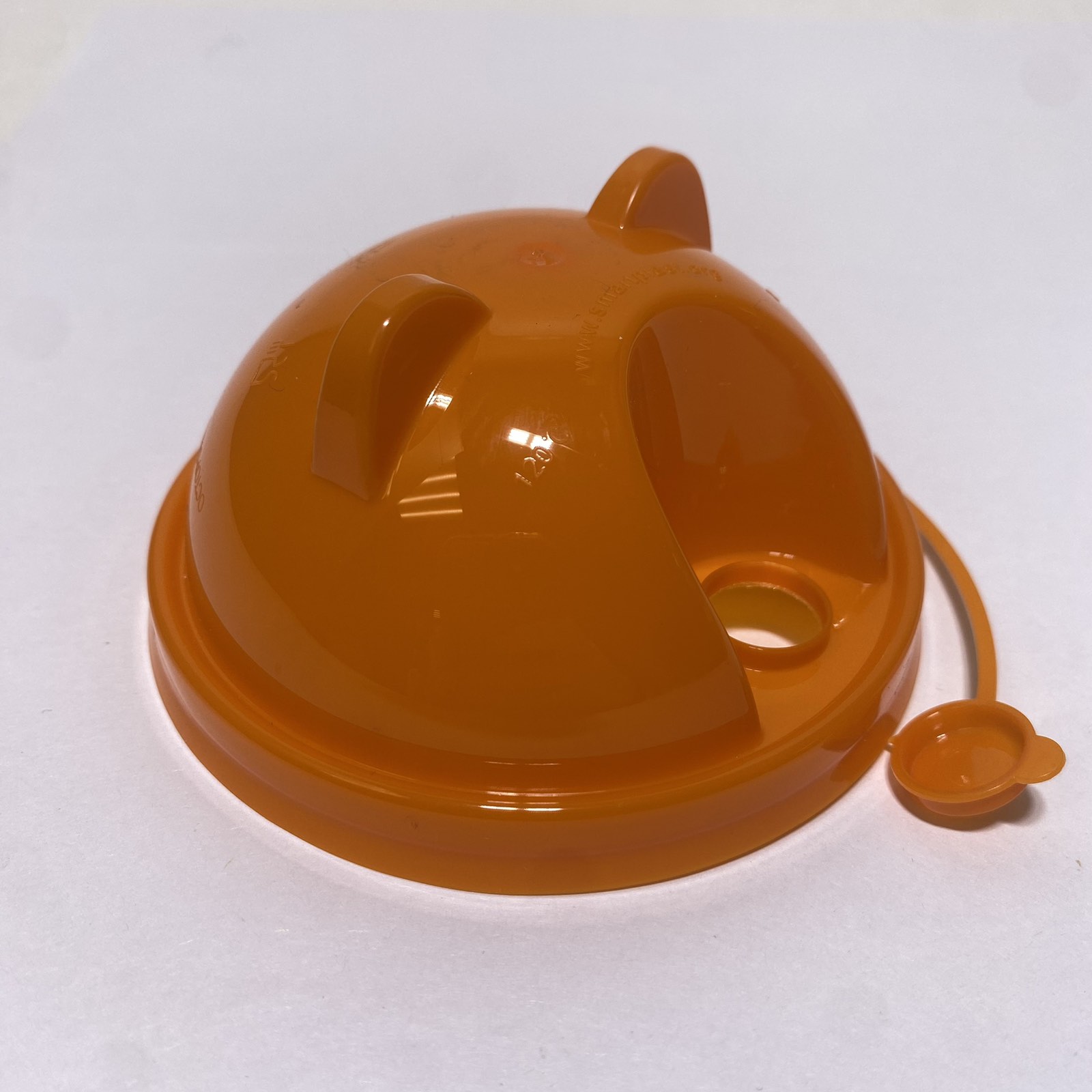 Крышка  для стакана купольная 90 мм CAT, оранжевый, 45 штук/упак.