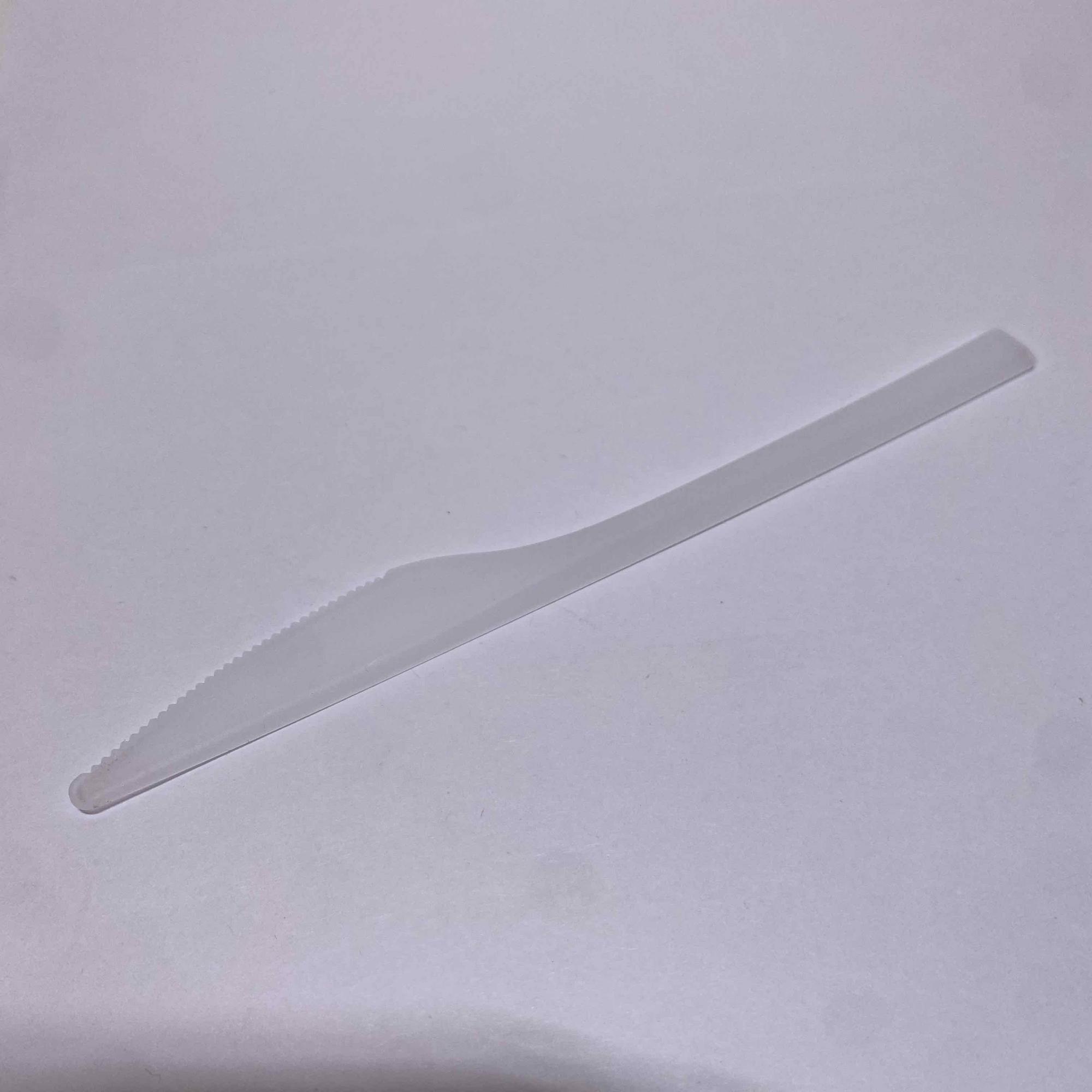 Нож Столовый ПП 165 мм, матовый прозрачный, 100 штук/упак.