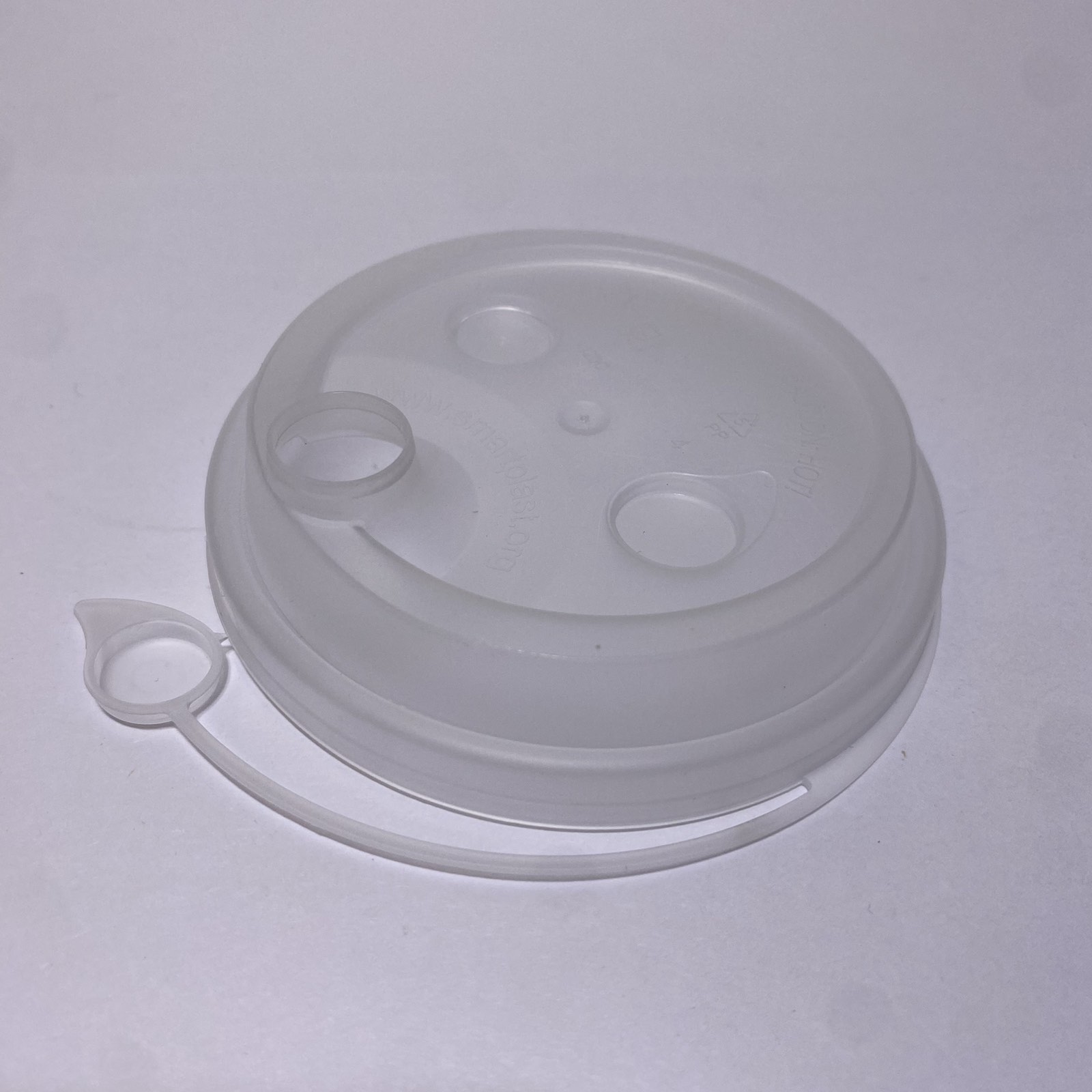 Крышка  ФЛИП ТОП 90 мм, СМАРТПЛАСТ  Прозрачная, 50 штук/упак.