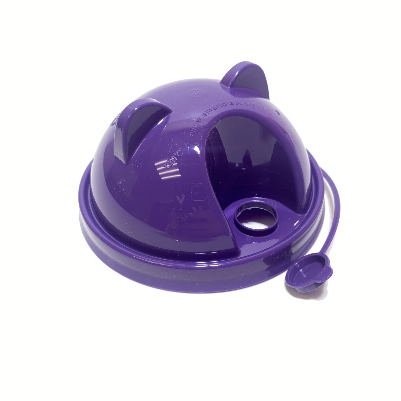 Крышка  для стакана купольная 90 мм CAT, фиолетовая, 45 штук/упак.