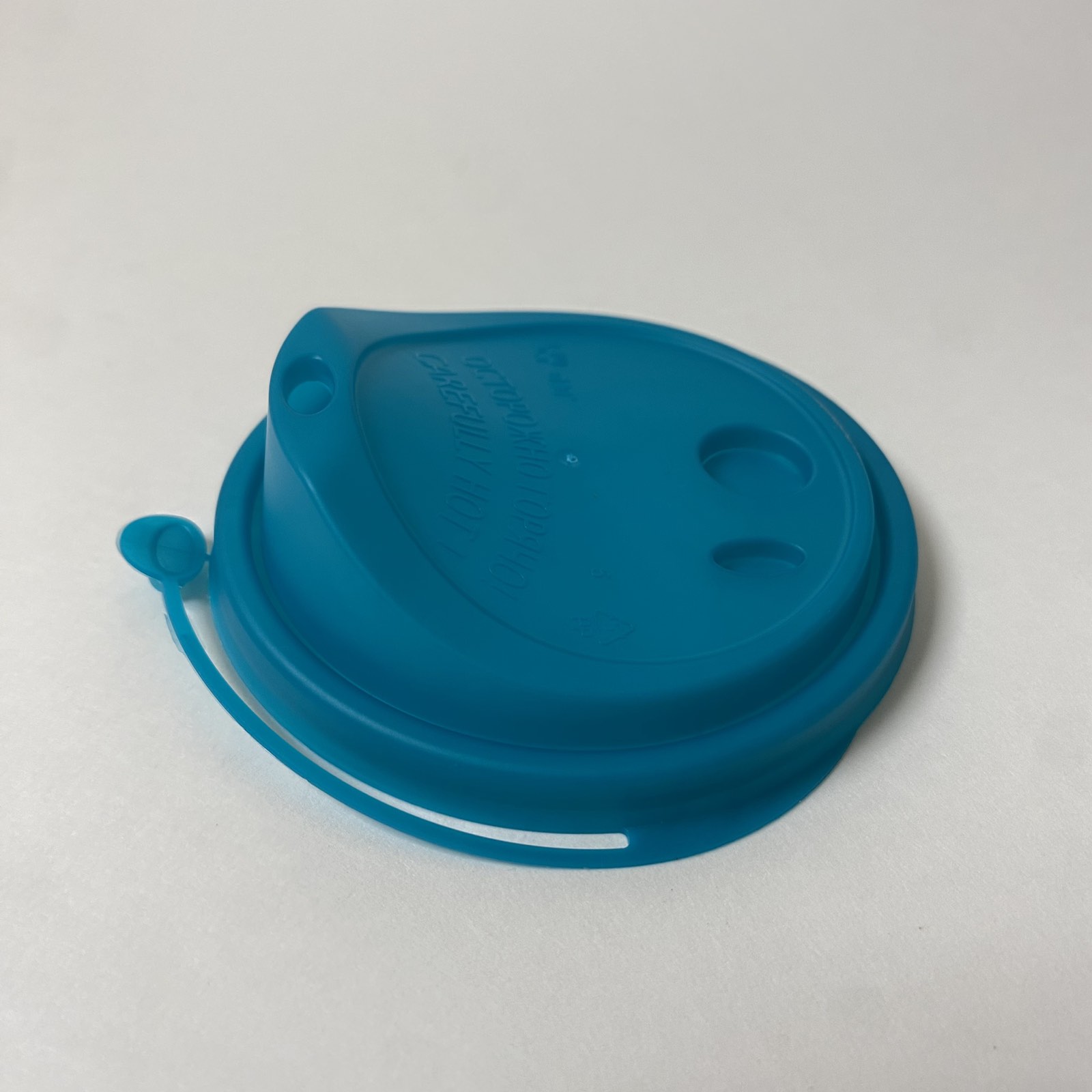 Крышка  ФЛИП ТОП 80 мм, СМАРТПЛАСТ бирюзовая "Для кофе", 50 штук/упак.