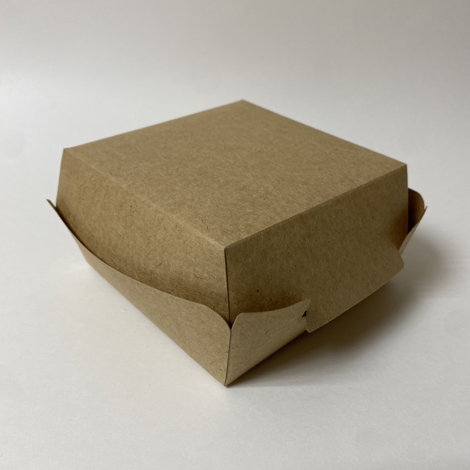 Коробка для бургера Saami 120х120х70 двухсторонний крафт, 140 шт/упак.