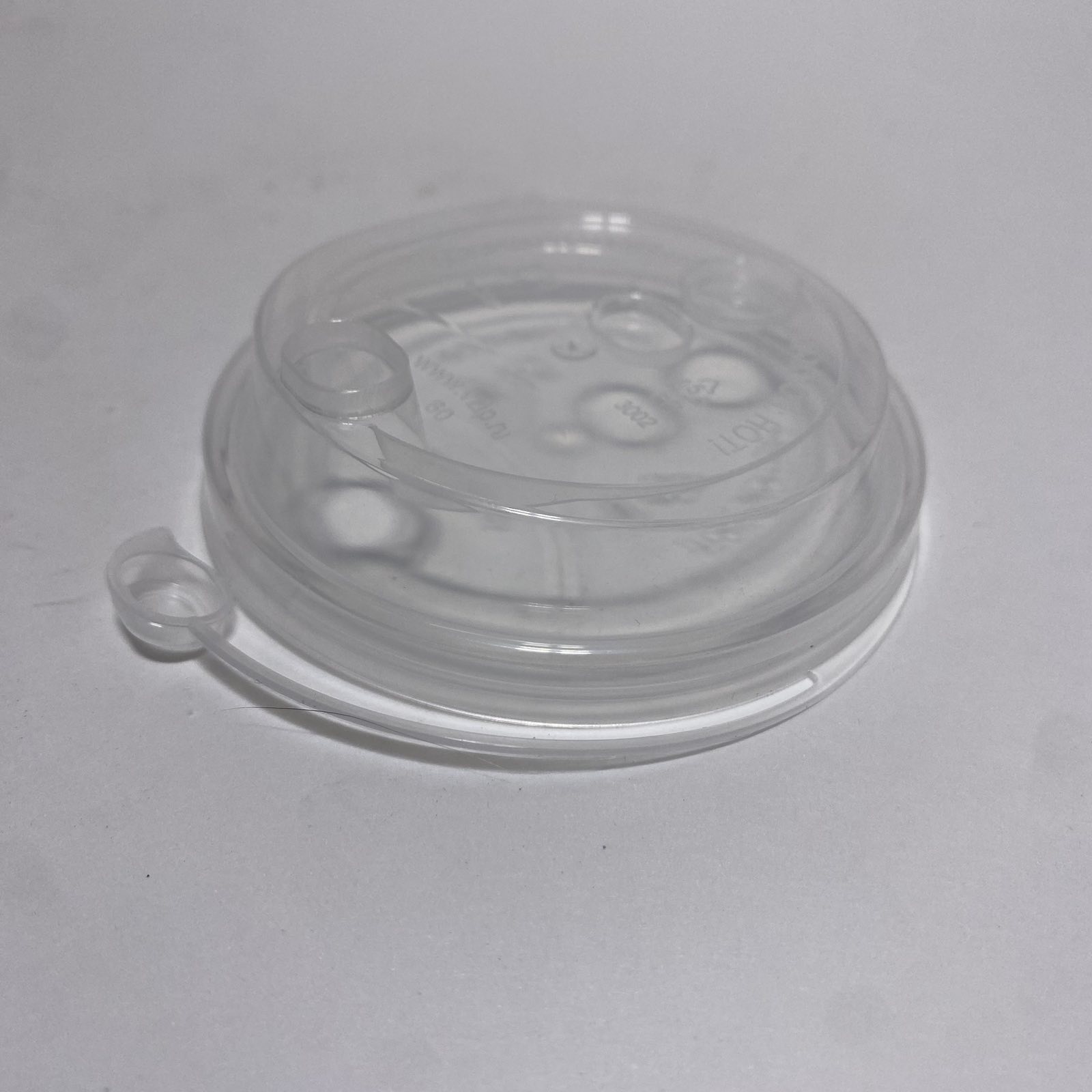 Крышка  ФЛИП ТОП 80 мм, Прозрачная, ВЗЛП, 50 штук/упак.