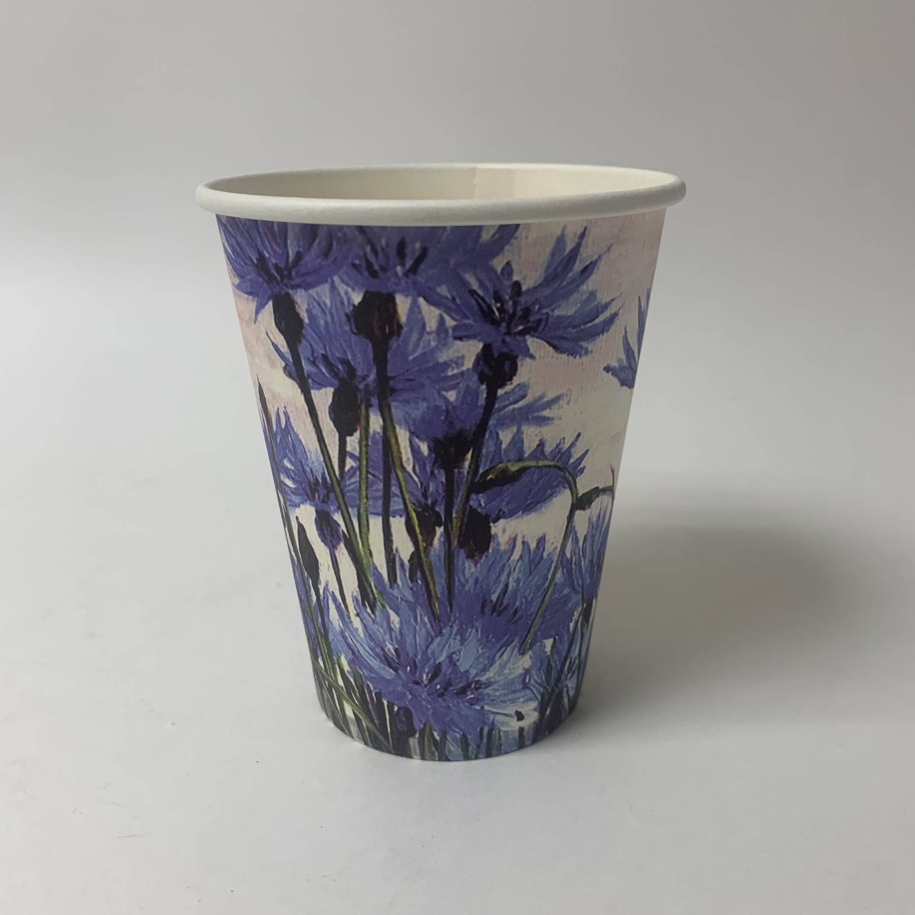 Стакан бумажный 350/430 мл «Васильки», 40 штук/упак (ГеккоКапс)