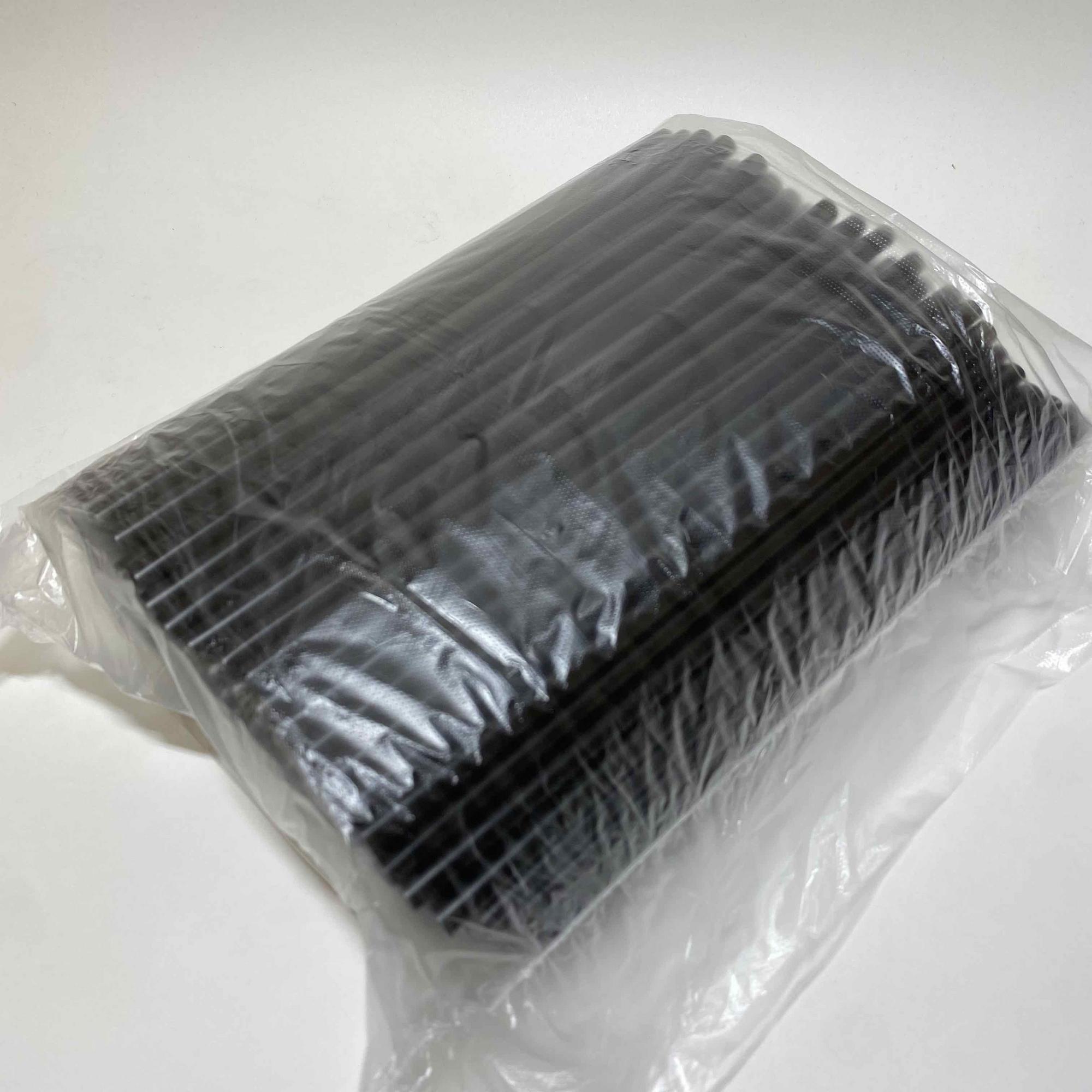 Трубочка полимерная для напитков 7*210 черная 250шт/уп